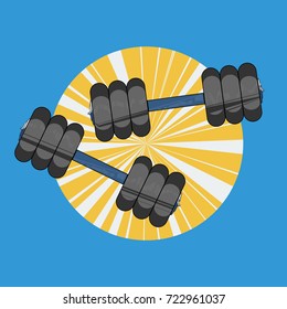 Dumbbell Icon. Vector, Illustration