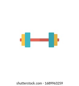 dumbbell icon vector illustration. dumbbell icon flat style design