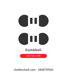 dumbbell icon vector illustration. dumbbell icon glyph design.