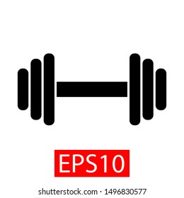 Dumbbell icon vector illustration isolated on white background