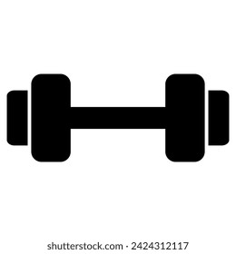 Dumbbell icon vector illustration isolated on white. Gym equipment