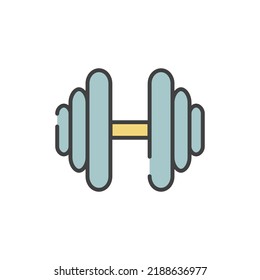 plantilla de logotipo de ilustración vectorial de icono dumbbell para muchos fines. Aislado sobre fondo blanco. caricatura a color completo