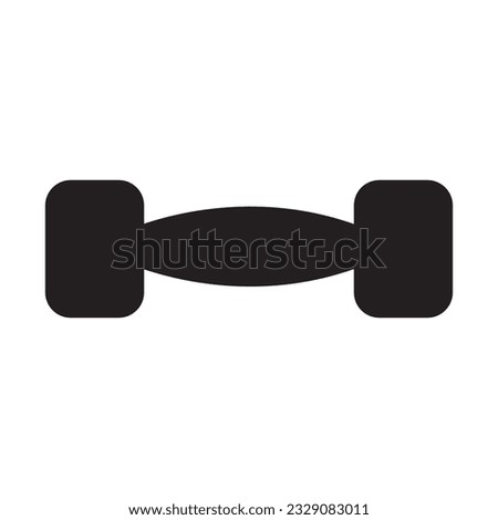 dumbbell icon vector illustration logo deisgn