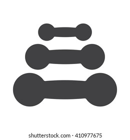 dumbbell icon Vector Illustration on the white background.