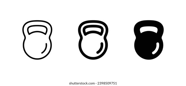 Dumbbell icon vector illustration. outline icon for web, ui, and mobile apps