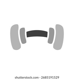 ícone de haltere, ilustração vetorial, símbolo, imagem de modelo de logotipo de design, para ui ou ux isolado em branco para aplicativo móvel, editável