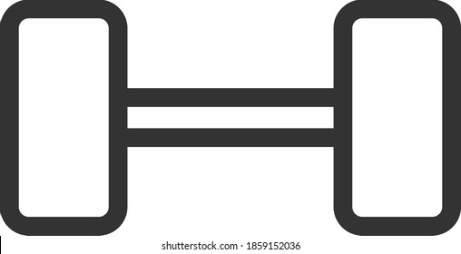 vector de icono de dobladillo aislado, icono de gimnasia