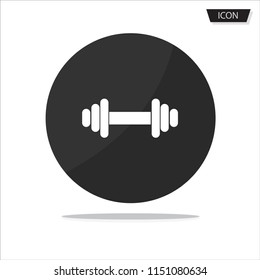 Dumbbell icon vector isolated on white background.
