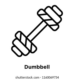 Dumbbell icon vector isolated on white background, Dumbbell transparent sign , line and outline elements in linear style