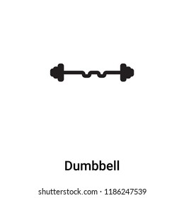 Dumbbell icon vector isolated on white background, logo concept of Dumbbell sign on transparent background, filled black symbol