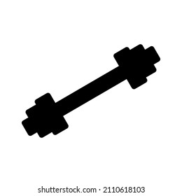Dumbbell icon vector isolated on white. Symbol, logo illustration
