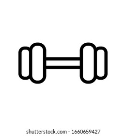Dumbbell icon vector line style