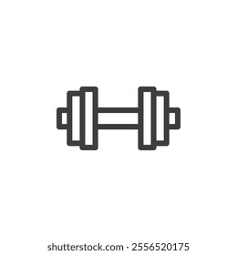 Dumbbell icon Vector logo outline