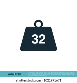 Dumbbell Icon Vector Logo Template Illustration Design. Vector EPS 10.