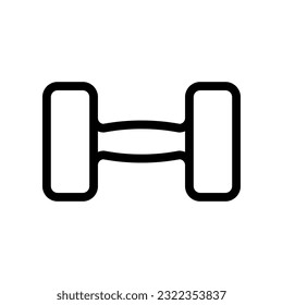 dumbbell icon vector logo template