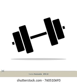 Dumbbell Icon Vector Logo Template Illustration Design. Vector EPS 10.