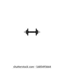 Hantel-Symbol-Hantel-Vektorillustration-Hantel-Zeichen-Abzeichen