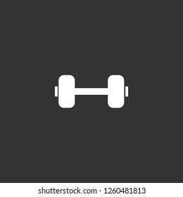 dumbbell icon vector. dumbbell sign on black background. dumbbell icon for web and app