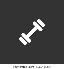dumbbell icon vector. dumbbell sign on black background. dumbbell icon for web and app