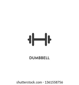 dumbbell icon vector. dumbbell sign on white background. dumbbell icon for web and app