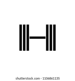 Dumbbell icon vector sign symbol