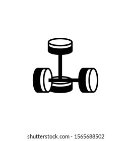dumbbell icon. vector sign symbol on white background
