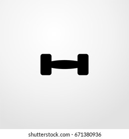 dumbbell icon. vector sign symbol on white background