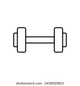 Dumbbell icon vector, simple flat liner illustration for web and app..eps