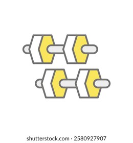 Dumbbell icon vector stock illustration