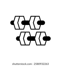 Dumbbell icon vector stock illustration