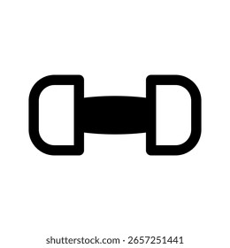 Dumbbell Icon Vector Symbol Design Illustration