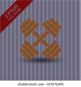 dumbbell icon vector symbol flat eps jpg app web concept website