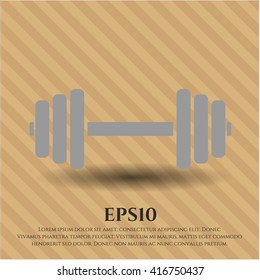 dumbbell icon vector symbol flat eps jpg app web concept website