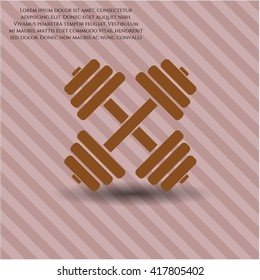 dumbbell icon vector symbol flat eps jpg app web concept website