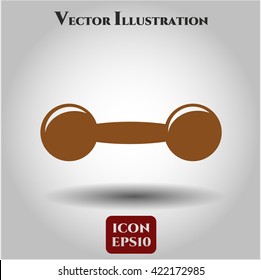 símbolo del vector del dumbbell, símbolo del vector, pechos planos, página web de la aplicación