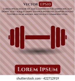 dumbbell icon vector symbol flat eps jpg app web concept website