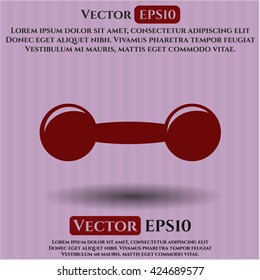dumbbell icon vector symbol flat eps jpg app web concept website