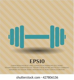 dumbbell icon vector symbol flat eps jpg app web concept website