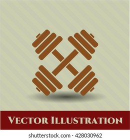 dumbbell icon vector symbol flat eps jpg app web concept website