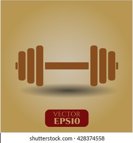 dumbbell icon vector symbol flat eps jpg app web concept website