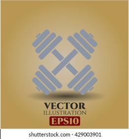 dumbbell icon vector symbol flat eps jpg app web concept website