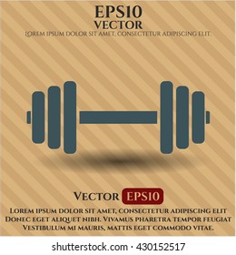 dumbbell icon vector symbol flat eps jpg app web concept website