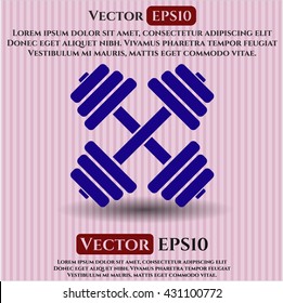 Dumbell-Symbol, Vektorsymbol von flachen eps jpg app Web-Concept-Website