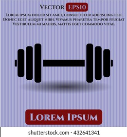 Dumbbell icon vector symbol flat eps jpg app web concept website