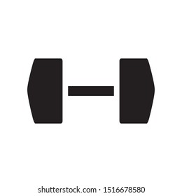 dumbbell icon vector symbol template