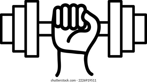 Hantel-Symbol, Vektorsymbol-Vorlage auf weißem Hintergrund..eps