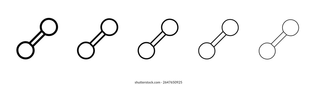 ícone do halter vetor fino contorno estilo sinal