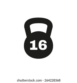 The dumbbell icon. Weight symbol. Flat Vector illustration