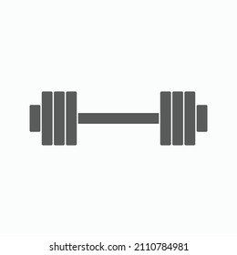 dumbbell icon, weight vector, exercise illustration