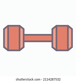 dumbbell icon, weight vector, exercise illustration